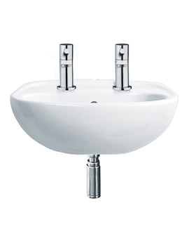 Balterley Gateway Wall Hung 450mm 2 Tap Hole Basin