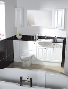 Image of Balterley White Classic 700mm Cistern Base Cabinet With Legs