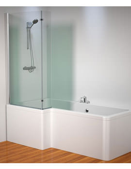 Kudos Inspirational 1500x808mm L Shaped Bath Screen