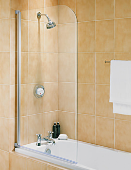 Balterley Straight Clear Bath Screen 760 x 1470mm