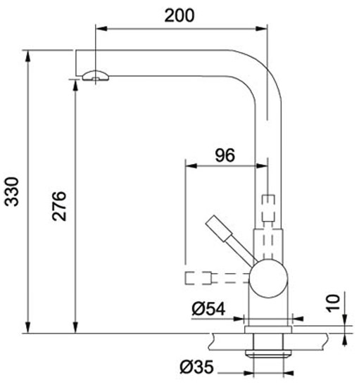Technical Image of Franke Minerva Mondial 3-In-1 Kettle Tap Stainless ...
