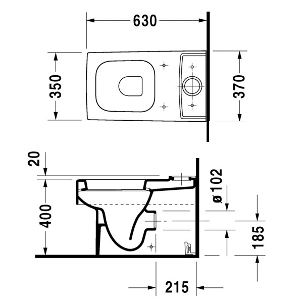 Duravit Vero Close Coupled Toilet And Cistern With Seat And Cover