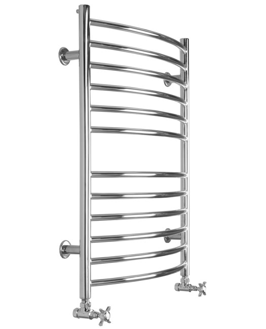 SBH Midi Curve Dual Fuel Towel Radiator 600 x 810mm SS202