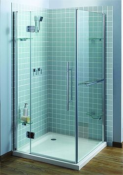 Aqualux Pura Frameless Shower Pivot Door Pack 900 x 900