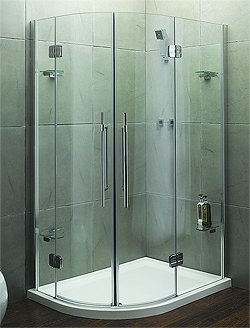 Aqualux Pura Double Door Offset Shower Quadrant Left Hand | FEN0643AQU