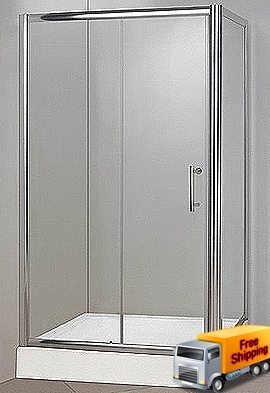 Chrome Framless Sliding Shower Door 1200 x 800mm