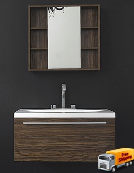 Capri Walnut Furniture Vanity unit from Lauren