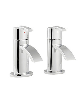 Arina Bath Taps Chrome Pair from Hudson Reed