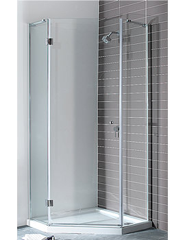 Simpsons Semi Frameless Pentagon Enclosure 900 x 900mm | DPTSC0900