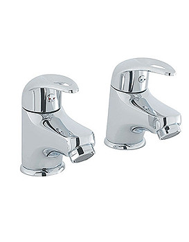 Crosswater Komo Basin Pillar Taps | KO140DC