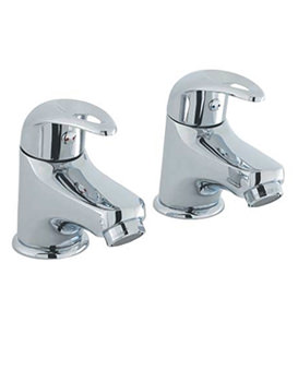 Crosswater Komo Bath Pillar Taps Pair | KO340DC