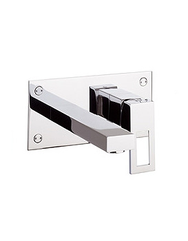 Crosswater Ninety Basin 2 Hole Set Wall Mounted | BR121WNC