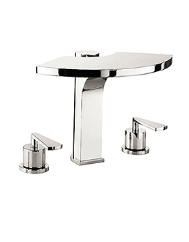 Crosswater Stream Deck Mounted 3 Hole Basin Tap | ST130DNC