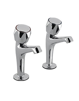 Aqva Skarra Designer Lever Sink Pillar Chrome Taps | ALLIANCE/10130
