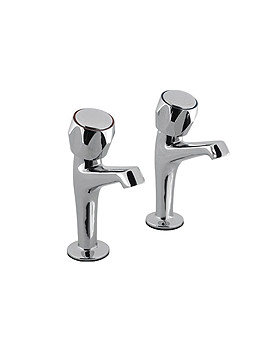 Aqva Skarra Kitchen Sink Pillar Taps Chrome | ALLIANCE/10030