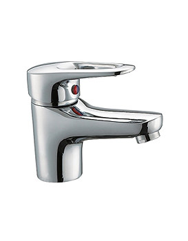 Aqva Java Cloakroom Basin Mixer Tap With Push Button Waste