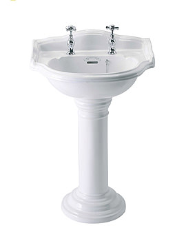 Phoenix Balmoral Wash Basin and Pedestal 585mm