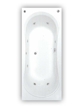 Aqva Carara Whirlpool Bath Tub 1800 x 800mm