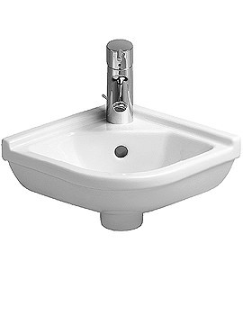 Duravit Starck 3 Corner Hand rinse Basin with Overflow 430mm - 075244 - Image