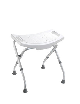 Croydex White Adjustable Bathroom And Shower Seat - Image