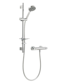 Response Thermostatic Chrome Bar Shower Valve With Five Function Kit