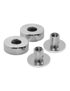 Pair Of Chrome Shower Elbow With Shrouds