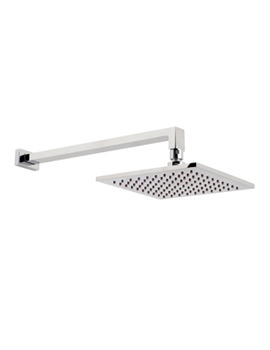 Atmosphere Square Aerated Chrome Shower Head With Arm