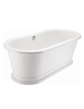 Burlington London White Round Soaking Bathtub 1800 x 850mm - E18 - Image