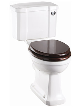 Regal White Slimline Close Coupled WC With Front Button Cistern