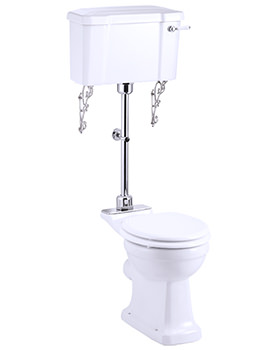 Burlington Regal Medium Level WC With White Ceramic Lever - P12 - C1 - Image