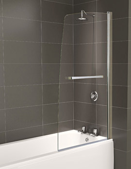 Aqualux Aqua 5 Half Frame 800mm x 1500mm Bath Screen - Image