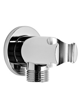 Round Wall Elbow With Shower Handset Holder Chrome