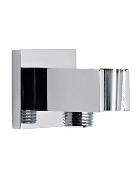 Roper Rhodes Square Wall Elbow With Shower Handset Holder Chrome - SVACS08 - Image