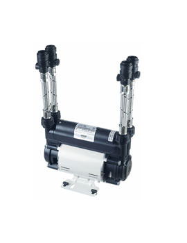 Twin Ended Shower Pump White And Black