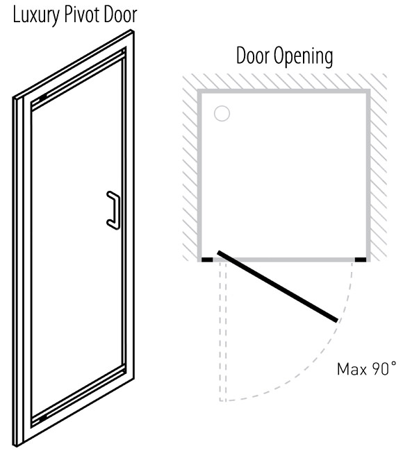 Simpsons Supreme Luxury Pivot Shower Door 760-800mm