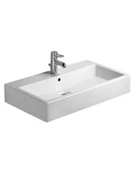 Duravit Vero White 800mm 1 Tap Hole Grinded Washbasin-0454800027