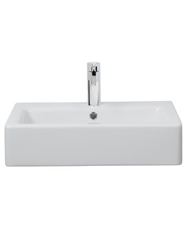 Crosswater Air 60 Wall Mounted White Single Tap Hole Modern Basin - Image