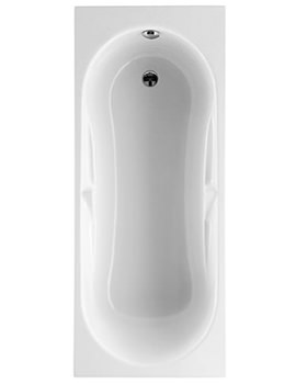 Roca Genova Luxurious Single Ended White Acrylic Bath With Grips - 1700 x 700mm - Image