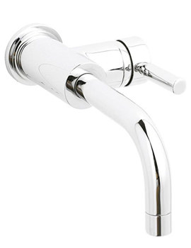 Hudson Reed Tec Wall Mounted Single Lever Side Action Basin Mixer Tap Chrome - Image
