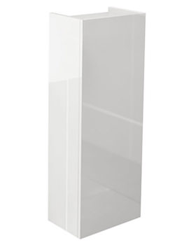 IMEX Echo 300 x 800mm Single Door Short Storage Unit White Gloss - Image