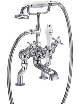 Claremont Chrome Deck Mounted Angled Bath Shower Mixer Tap - CL19