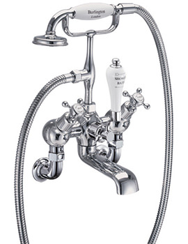 Claremont Chrome Wall Mounted Angled Bath Shower Mixer Tap - CL21