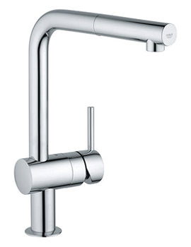 Grohe Minta Monobloc Kitchen Sink Mixer Tap With Pull Out Spout - Image