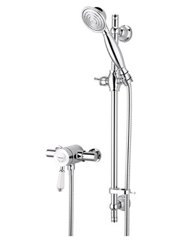 Colonial Thermostatic Chrome Shower Valve With Adjustable Riser Kit