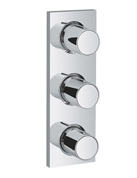 Grohtherm F Trim Concealed Chrome Shower Valve With Triple Volume Control - 27625000