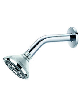 Design Diamond Chrome Triple Function Shower With Wall Mounted Arm