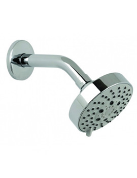 Vado Wall Mounted Multi Function Fixed Chrome Shower Head With Arm - Image