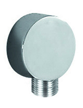 Flova Annecy Diamond Chrome Round Wall Shower Outlet Elbow - Image