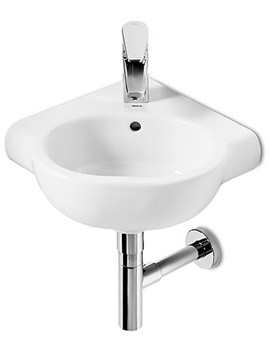 Roca Meridian-N Compact White Corner Basin 350mm Wide - 32724C000 - Image