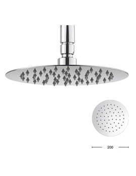 Crosswater Central Stainless Steel Round Shower Head - Image